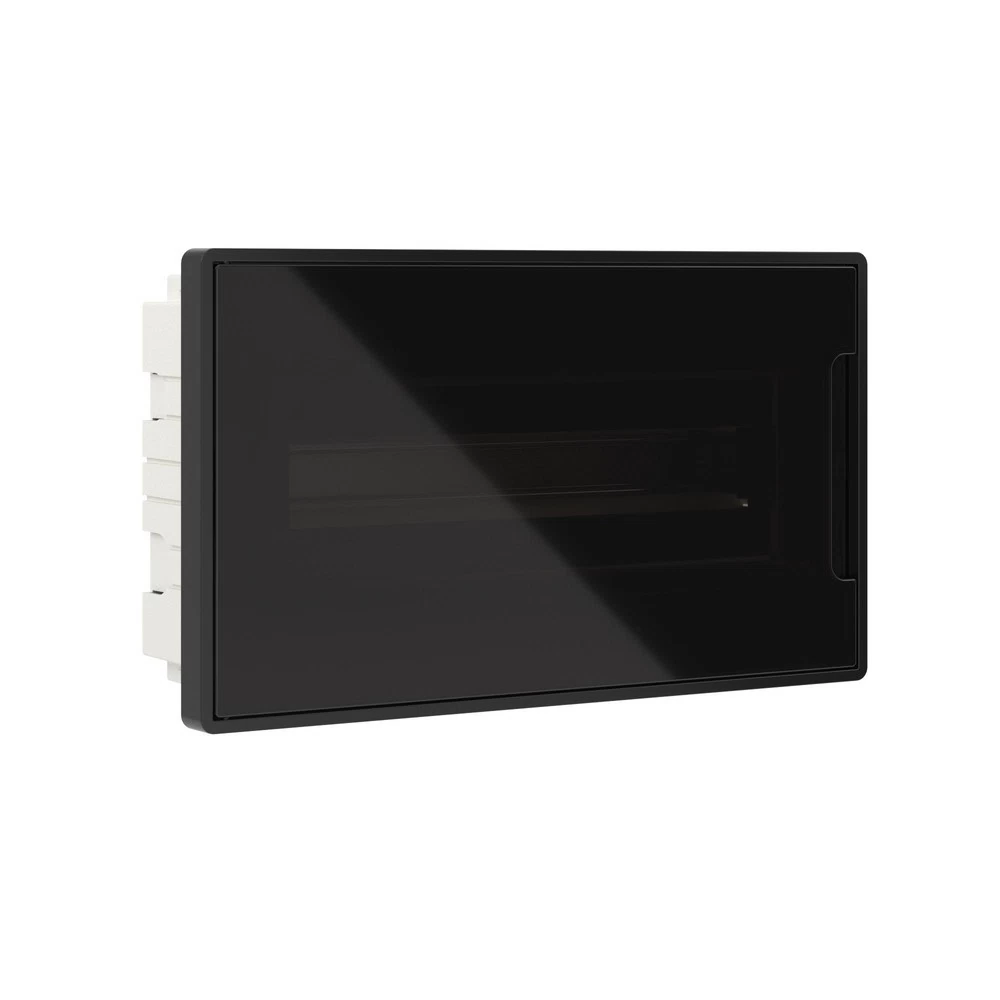 Щит распределительный встраиваемый DKC Frame ЩРВ-П пластиковый IP40 416х242х100 мм 18 модулей черная дверь (F18B1BDDIY)