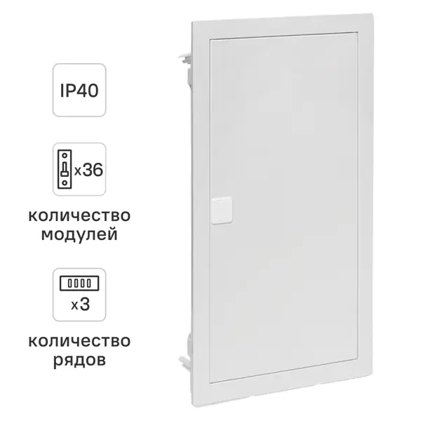 Щит распределительный встраиваемый EKF Nova 36 модулей IP40 пластик