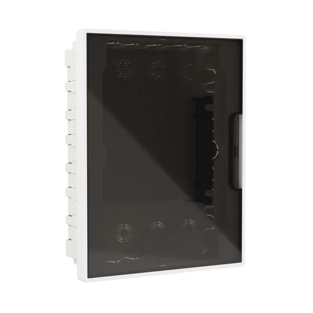 Щит слаботочный встраиваемый DKC Frame пластиковый IP40 399х311х100 мм 24 модуля прозрачная дверь белый (F24B4WDDIY)