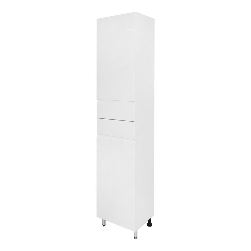 Шкаф пенал Azario Эстима 40 L CS00094558 цвет Белый глянцевый