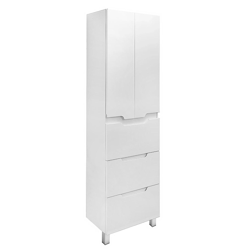 Шкаф пенал Azario Kantri 50 CS00097265 цвет Белый глянец