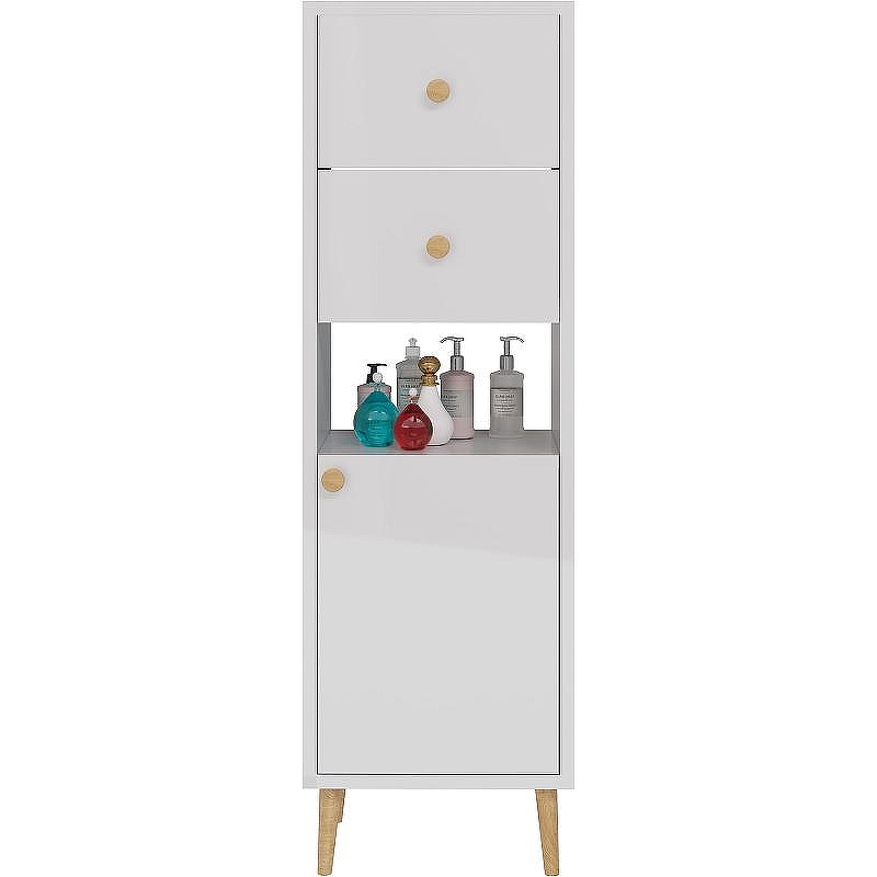 Шкаф пенал Dreja Luno 35 R 99.2005 Белый глянец