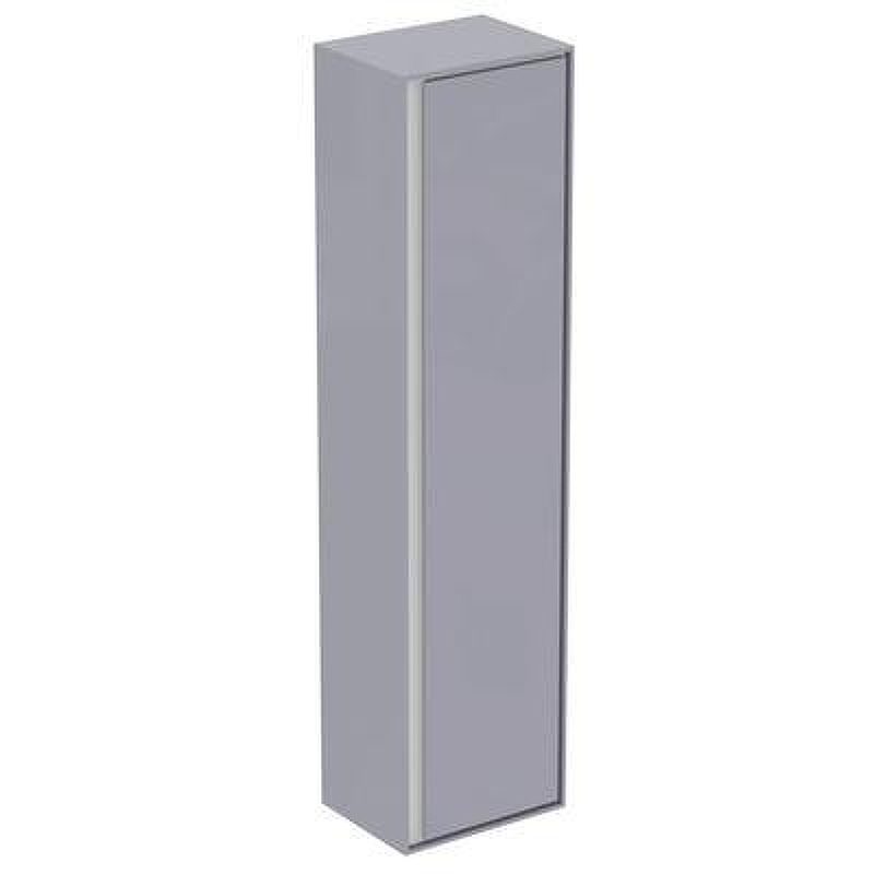 Шкаф пенал Ideal Standard Connect Air 40 E0832EQ подвесной цвет Glossy Light Grey + Matt White (Светло-серый глянцевый + Белый матовый)