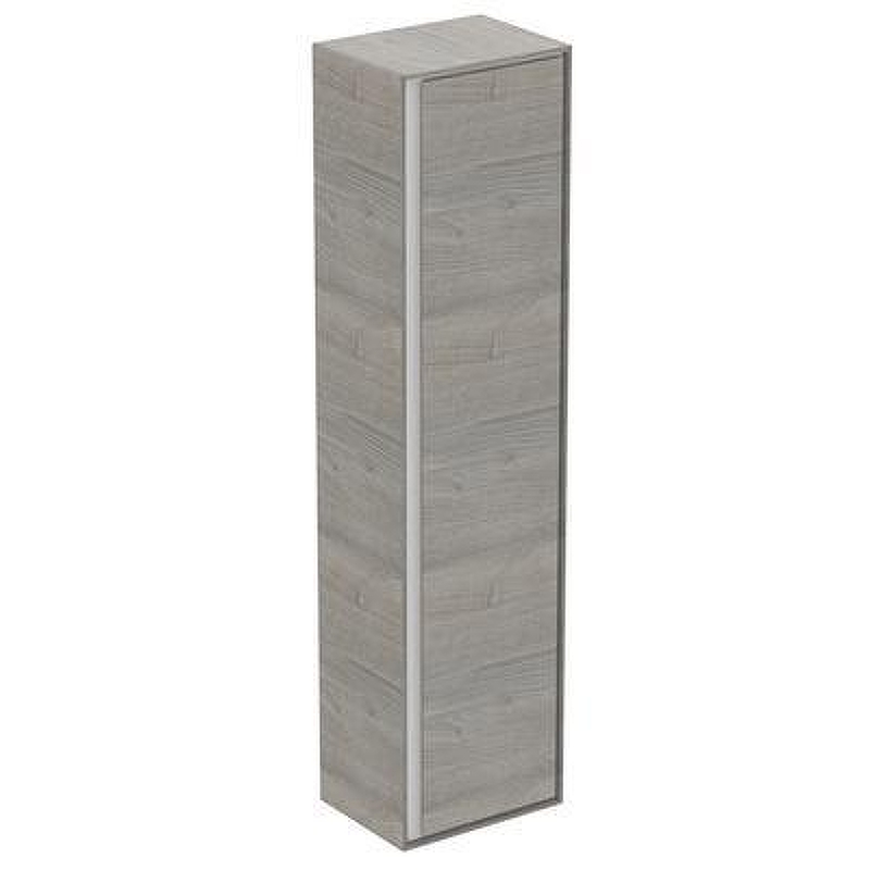 Шкаф пенал Ideal Standard Connect Air 40 E0832PS подвесной цвет Wood Light Grey + Matt White (Светло-серое дерево + Белый матовый)