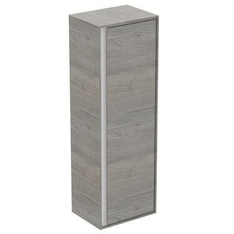 Шкаф пенал Ideal Standard Connect Air 40 E0834PS подвесной цвет Wood Light Grey + Matt White (Светло-серое дерево + Белый матовый)