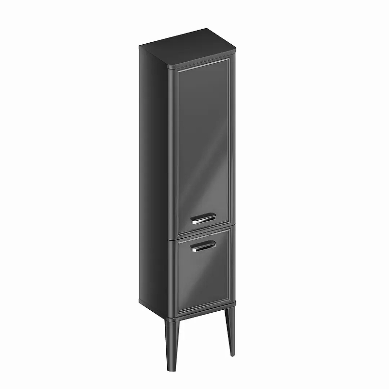 Шкаф пенал Kerama Marazzi Pompei 43 PO.M.150\BLK цвет Черный глянцевый