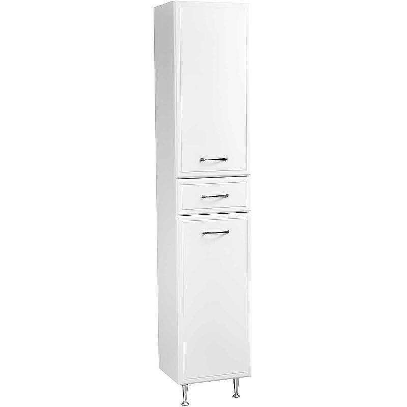 Шкаф пенал Stella Polar Концепт 36 SP-00000146 с бельевой корзиной Белый