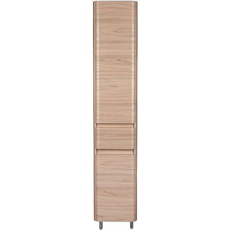 Шкаф пенал Style Line Атлантика 35 L Люкс Plus СС-00002228 с бельевой корзиной Ясень перламутр
