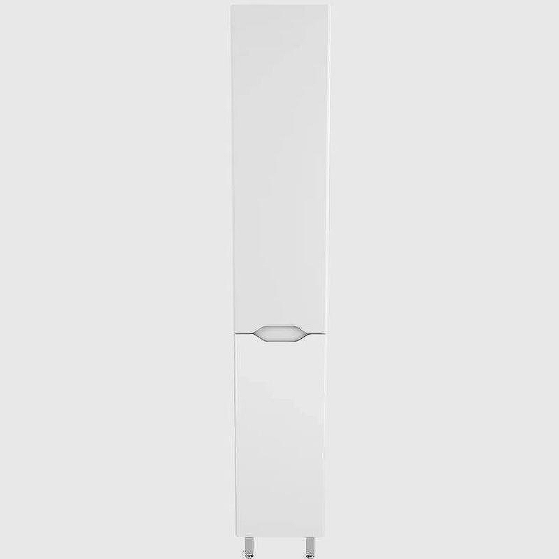 Шкаф пенал Style Line Марелла 30 L Люкс Plus СС-00002445 с бельевой корзиной Белый матовый антискрейтч