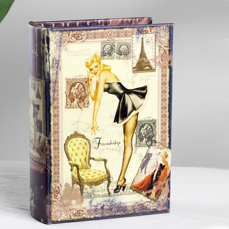 Шкатулка Glasar Friendship в виде книги бежевая 14х6х20 см