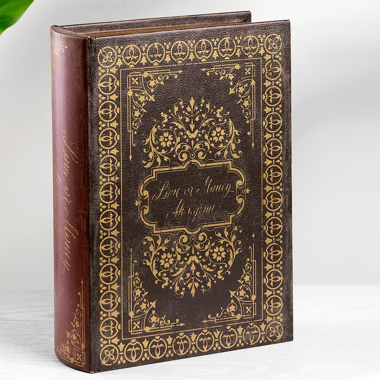 Шкатулка Glasar Love or Money в виде книги красная 19х7х27 см