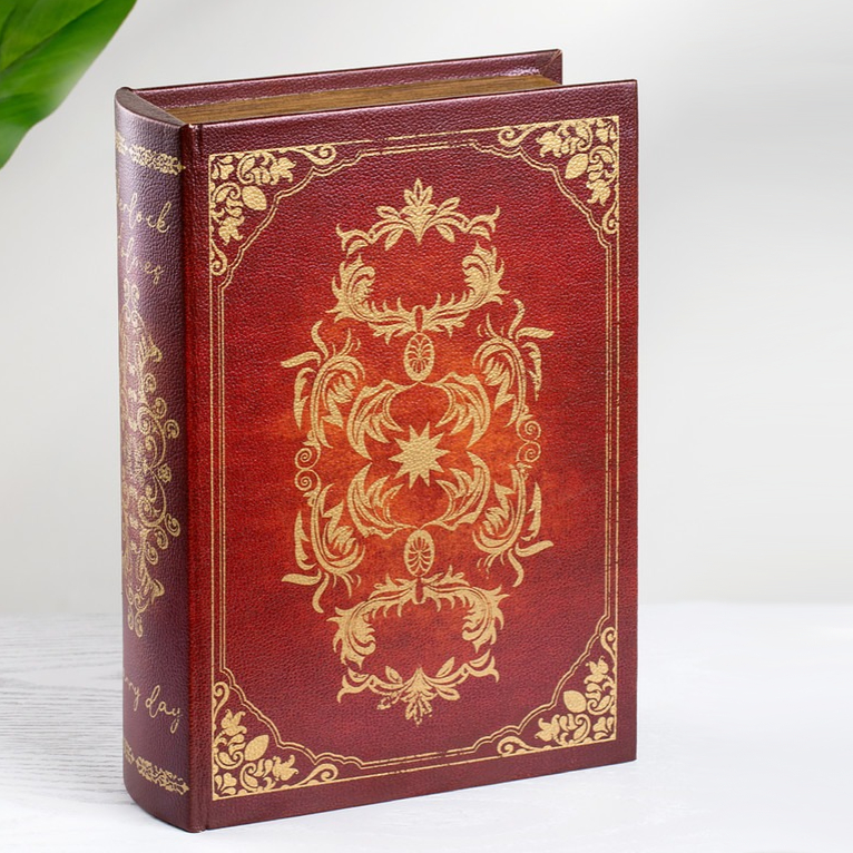 Шкатулка Glasar Sherlock Holmes в виде книги красная 19х7х27 см
