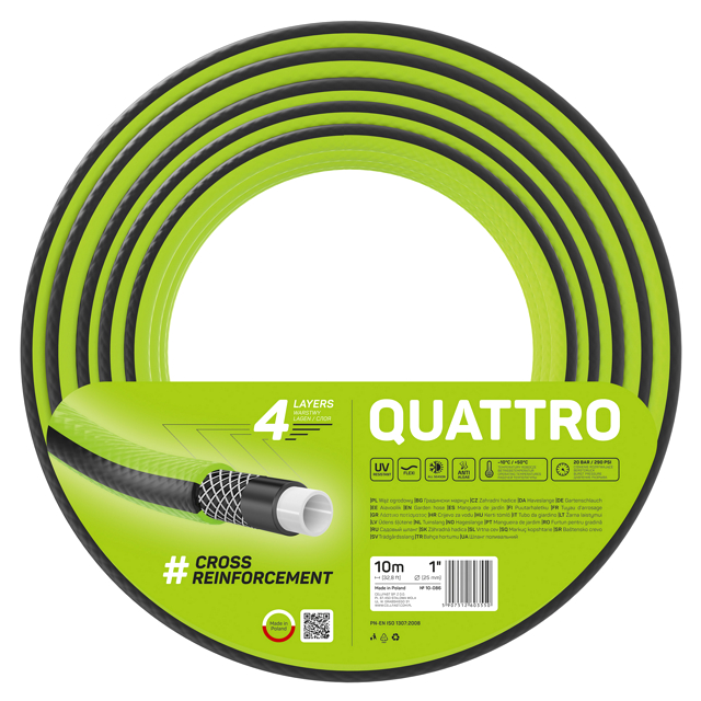 шланг армированный CELLFAST Quattro 1" 10м 20Бар