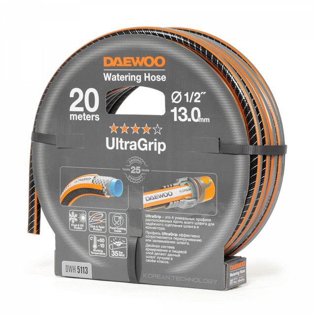 шланг армированный DAEWOO UltraGrip 1/2" 20м 30Бар