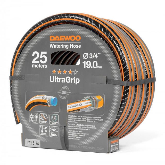 шланг армированный DAEWOO UltraGrip 3/4" 25м 30Бар