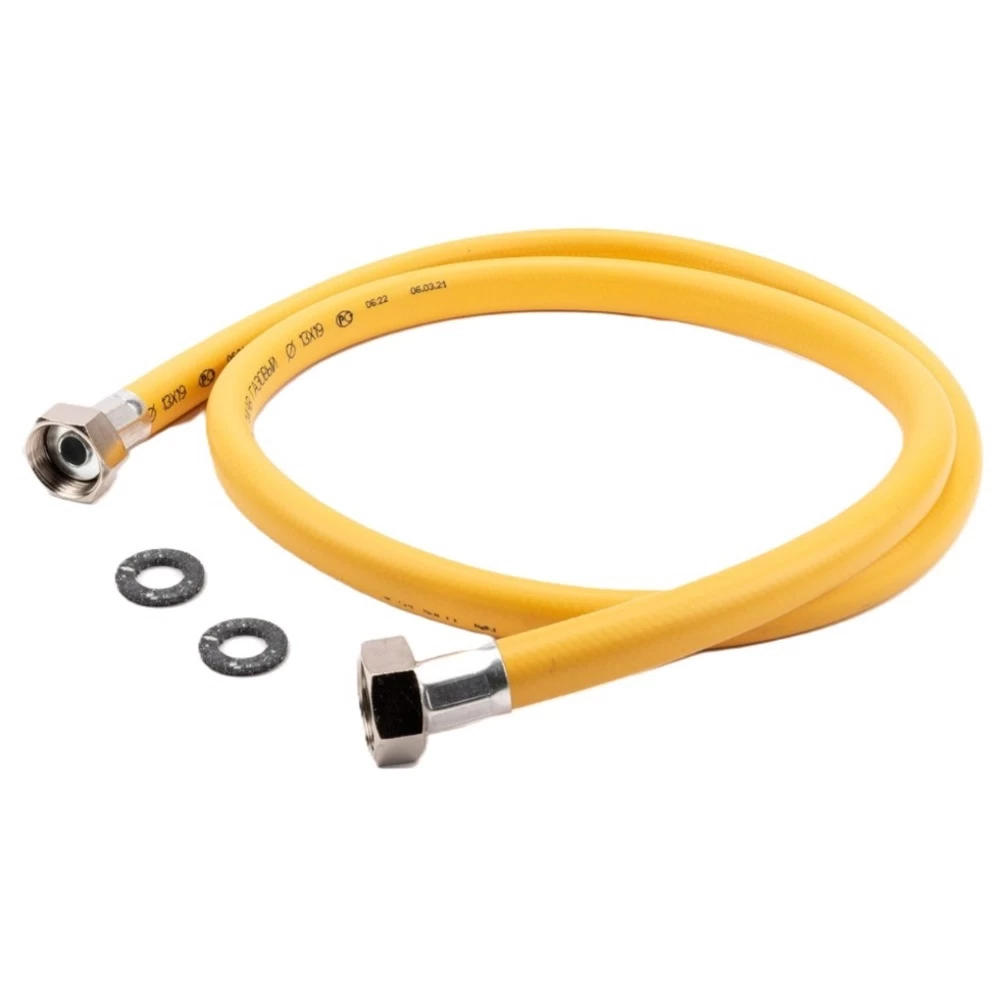 Шланг для газа ПВХ армированный Tuboflex 1/2 ВР(г) х 1/2 ВР(г) 250 см желтый