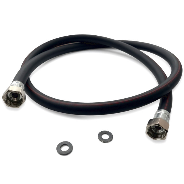 шланг газовый 1/2" в/в 150см диэлектрический резиновый черный