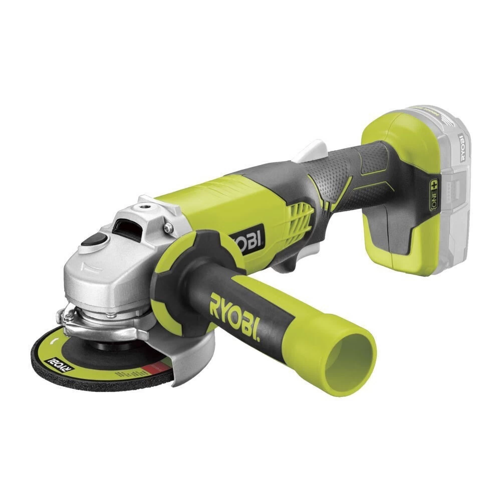 Шлифмашина угловая аккумуляторная Ryobi One+ R18AG-0 d115 мм без АКБ и ЗУ (15278293)