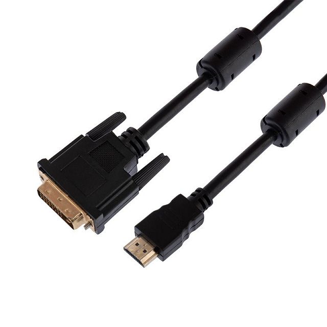 шнур HDMI-DVI-D REXANT 17-6303 1,5м с фильтрами позолоченный