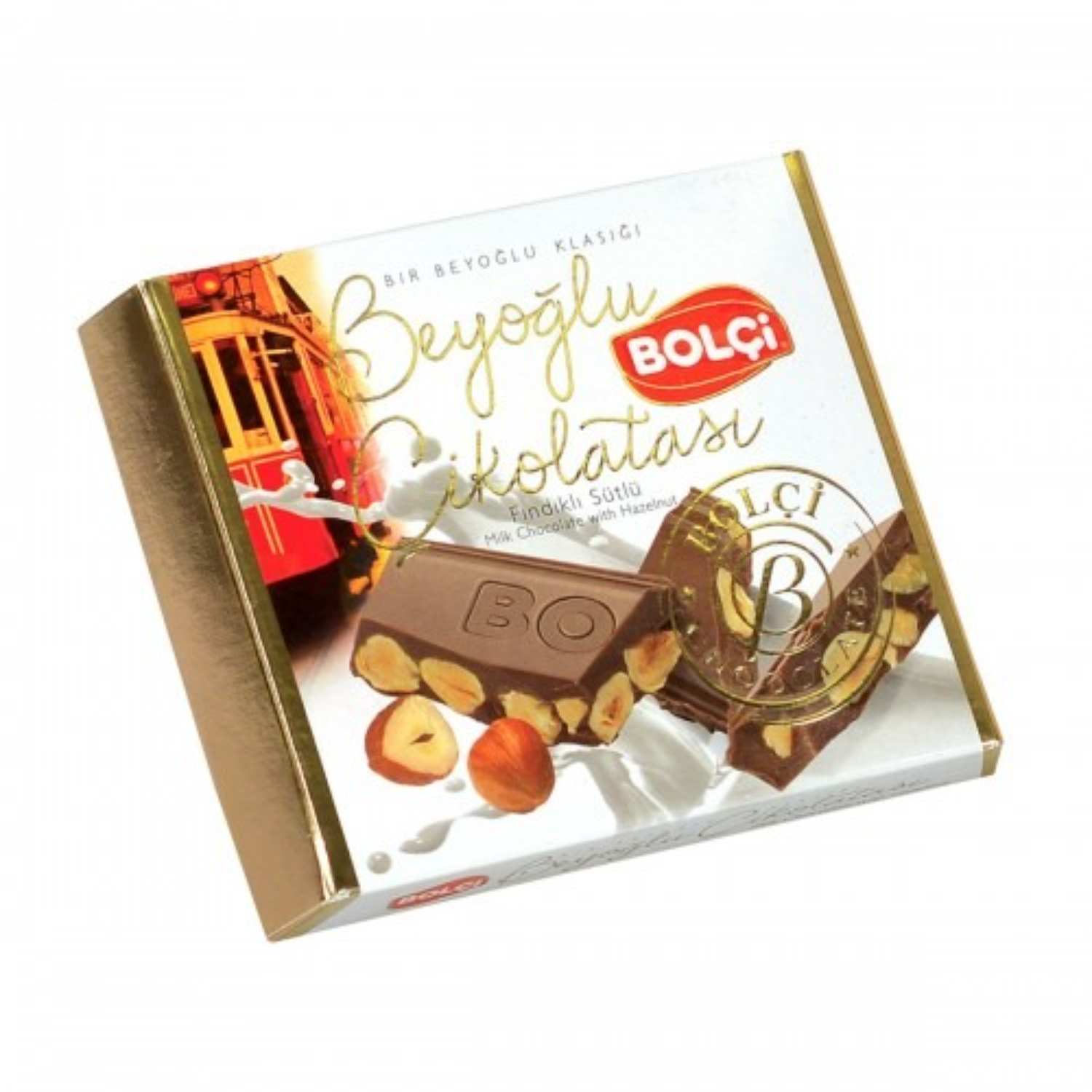 Шоколад Bolci молочный с цельным фундуком 90 г