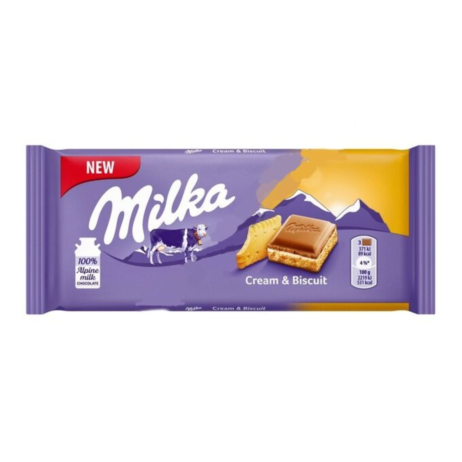 Шоколад Milka cream & biscuit 100 г