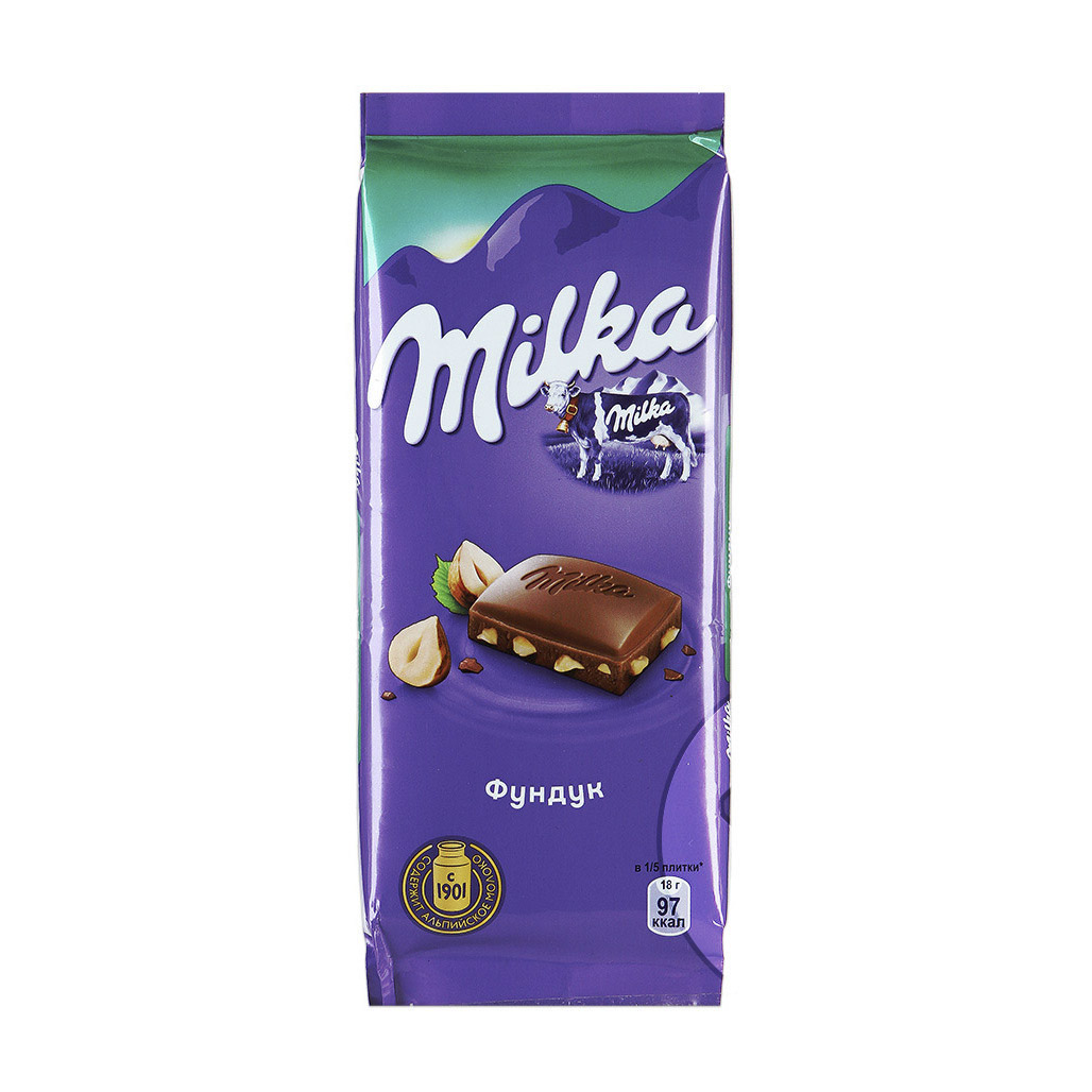 Шоколад Milka молочный с фундуком 90 г