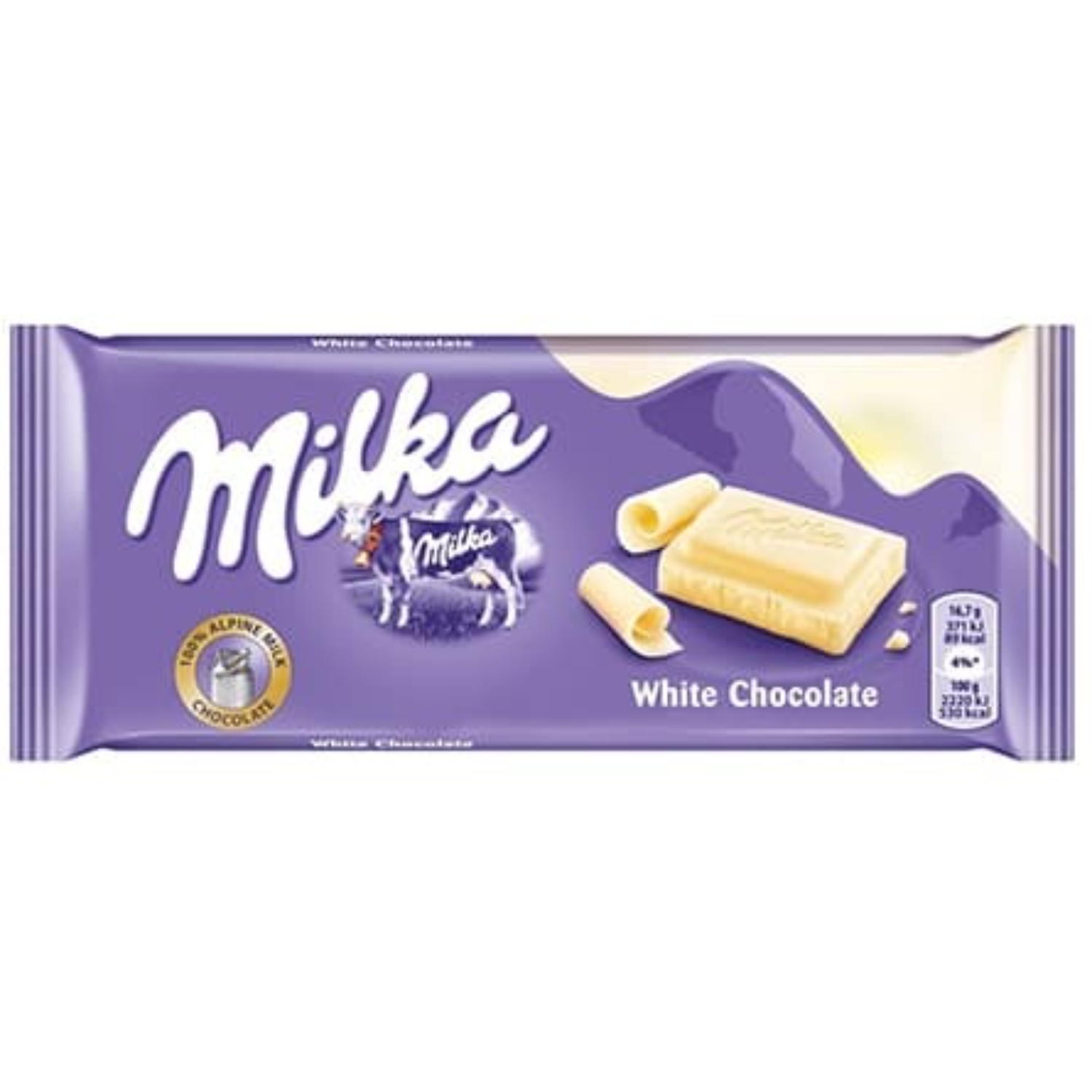 Шоколад Milka white chocolate 90 г