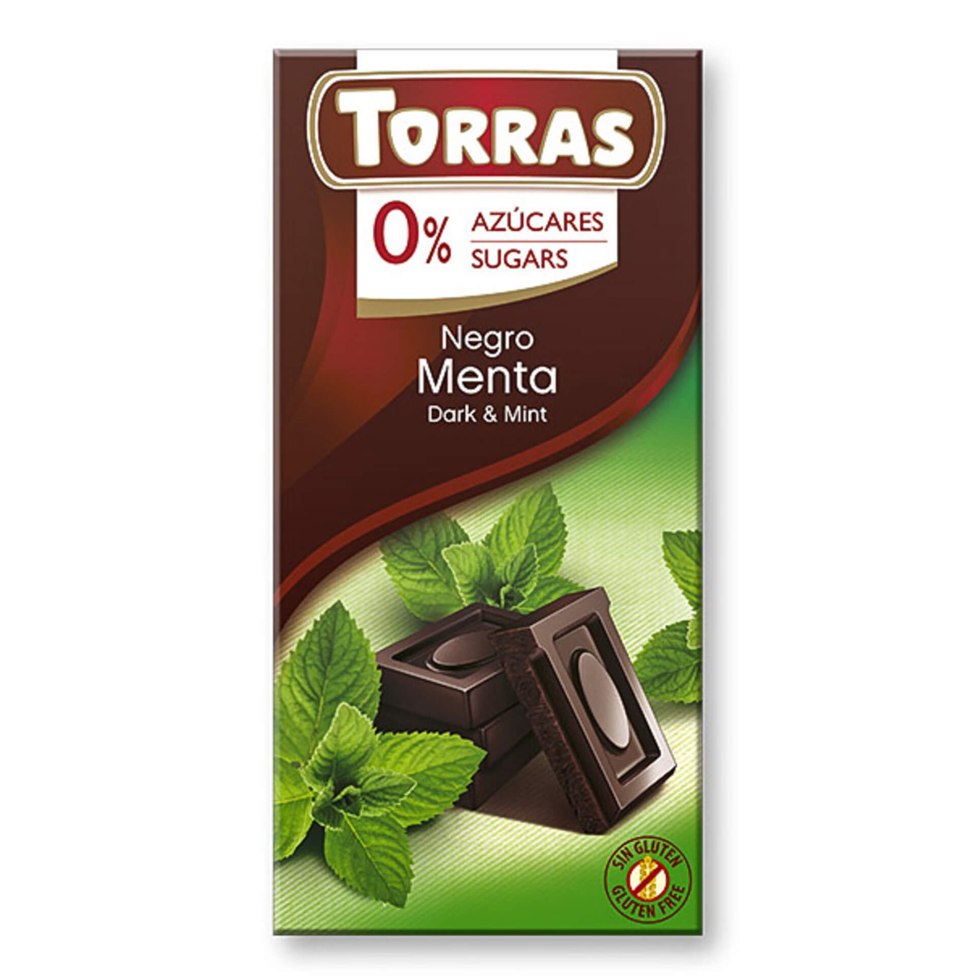 Шоколад Torras темный с мятой без сахара 75 г