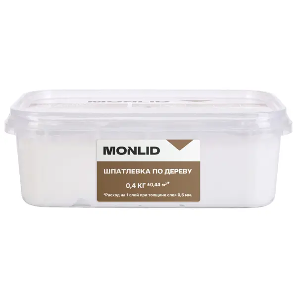 Шпаклевка для дерева MONLID акриловая цвет белый 0.4 кг