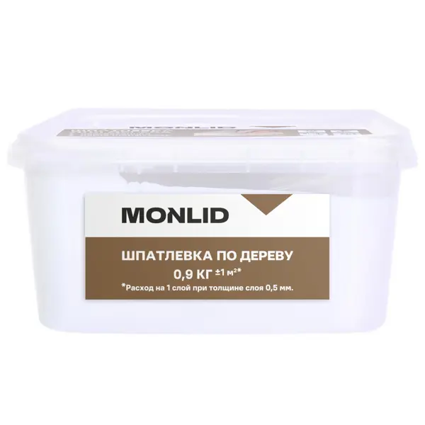 Шпаклевка для деревянных полов MONLID акриловая цвет белый 0.9 кг