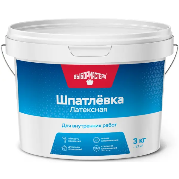 Шпаклевка латексная финишная Выбор мастера 3 кг