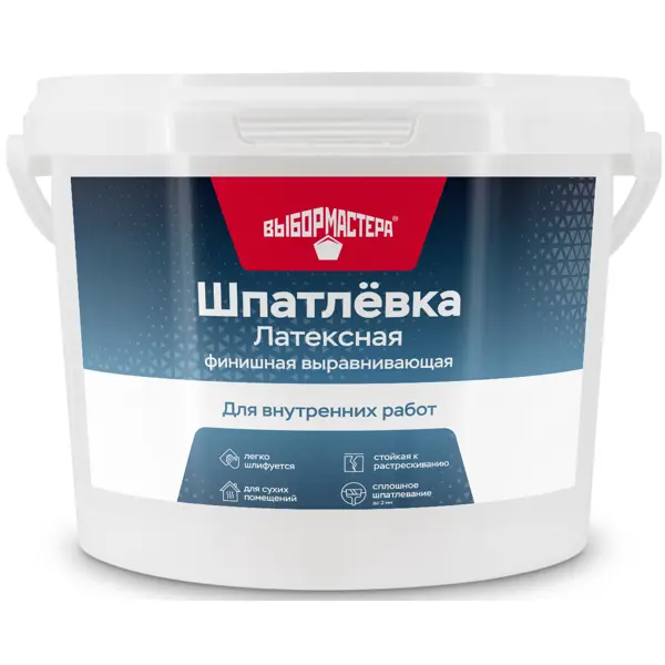 Шпаклевка латексная финишная Выбор мастера 3 кг цвет белый