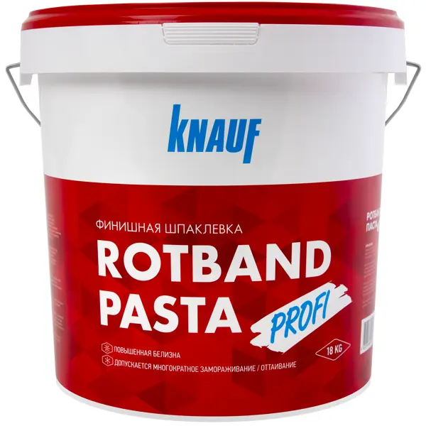 Шпаклёвка полимерная суперфинишная Knauf Ротбанд Паста Профи 18 кг