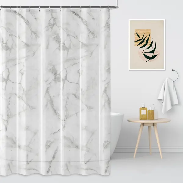 Штора для душа Swensa Bianco 180x180 см PEVA цвет бело-серый