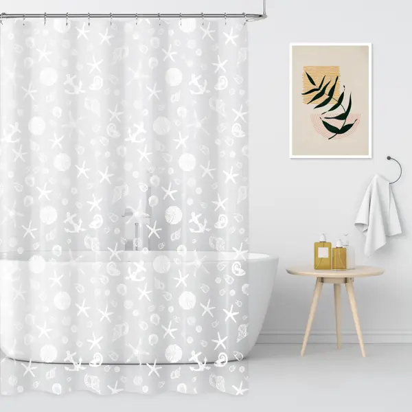 Штора для душа Swensa Breeze 180x180 см PEVA цвет бело-серый