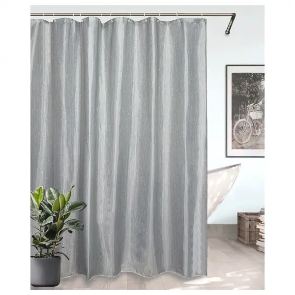 Штора для ванной Bath Plus Charme Red Drizzle 180x180 см полиэстер цвет серый