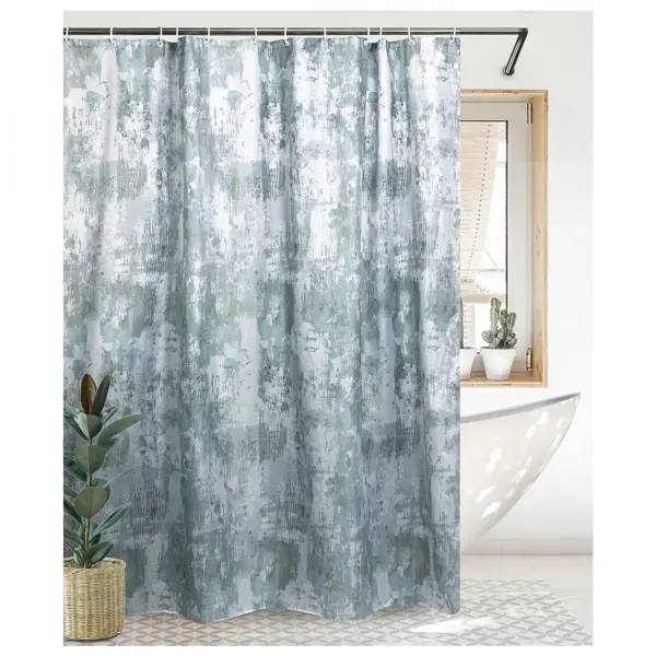 Штора для ванной Bath Plus Charme Red Nordic-3 180x200 см полиэстер цвет серо-зеленый