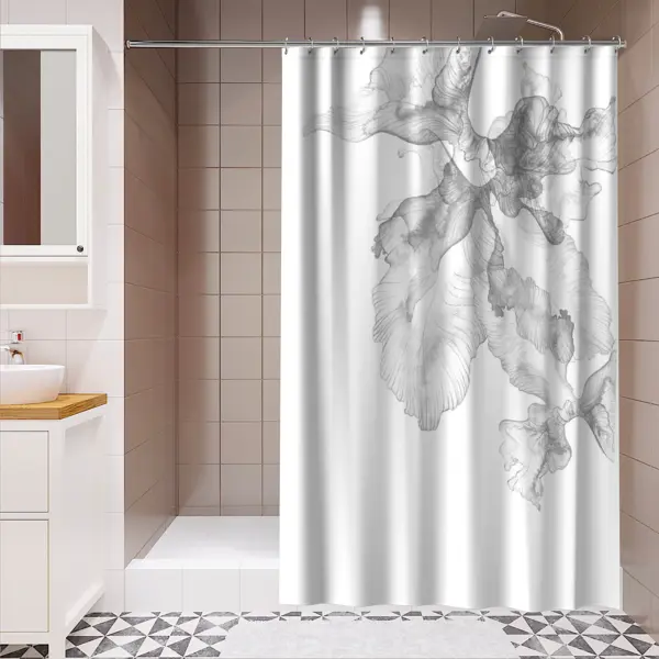 Штора для ванной Lemer Ardenne 180x200 см полиэстер цвет серый