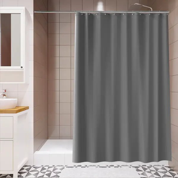 Штора для ванной Lemer Ofenhorn 180x200 см полиэстер цвет серый
