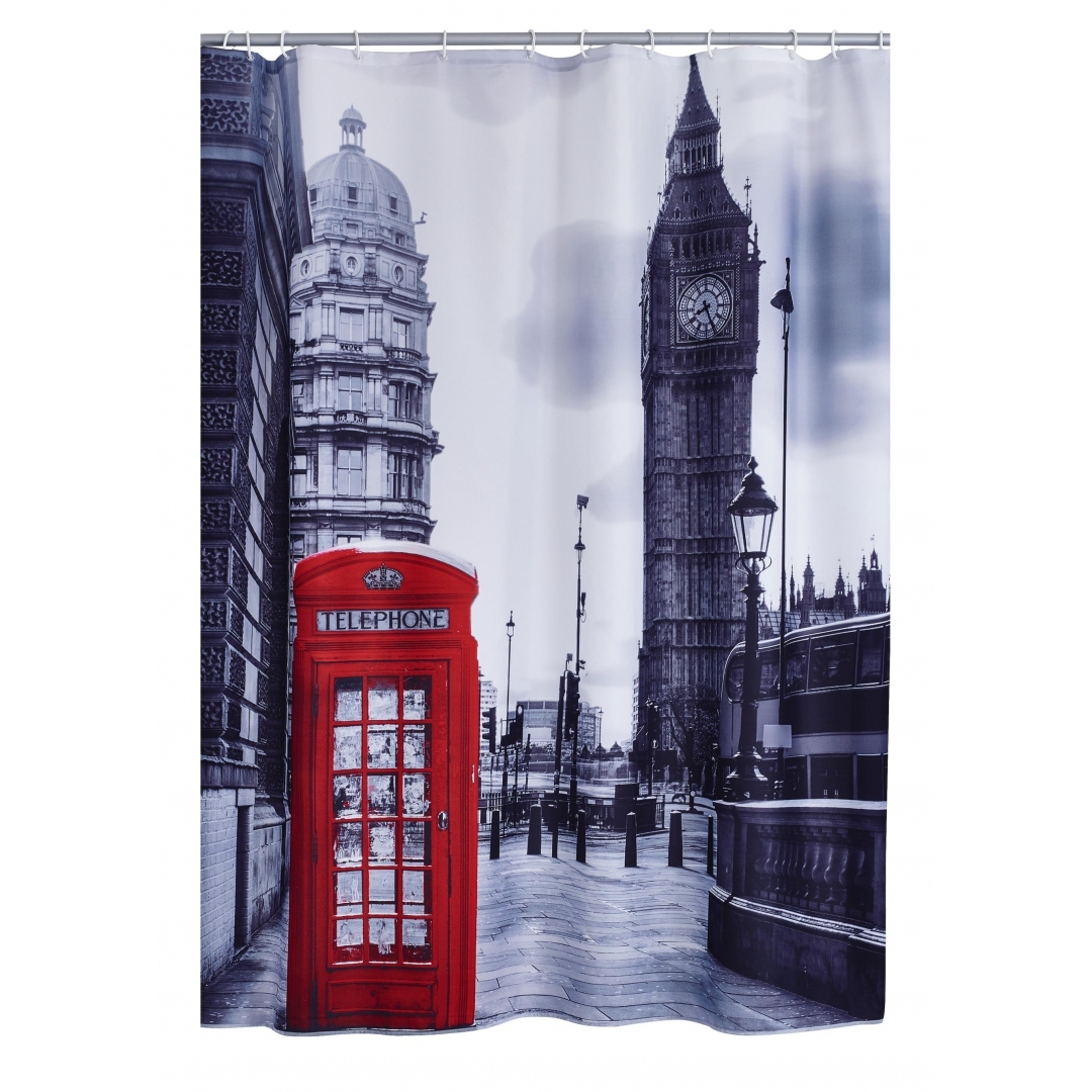 Штора для ванной Ridder Telephone Box разноцветная 200х180 см