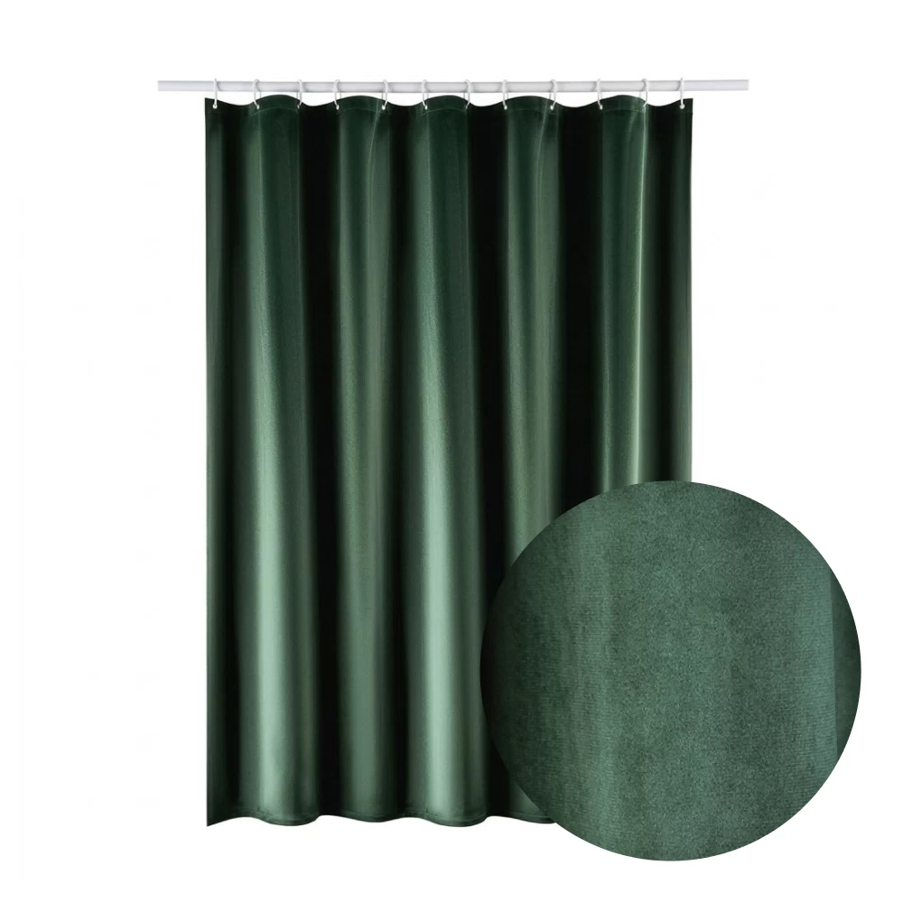 Штора для ванны Moroshka Velvet 2000х1800 мм полиэстер зеленая (982-301-01)