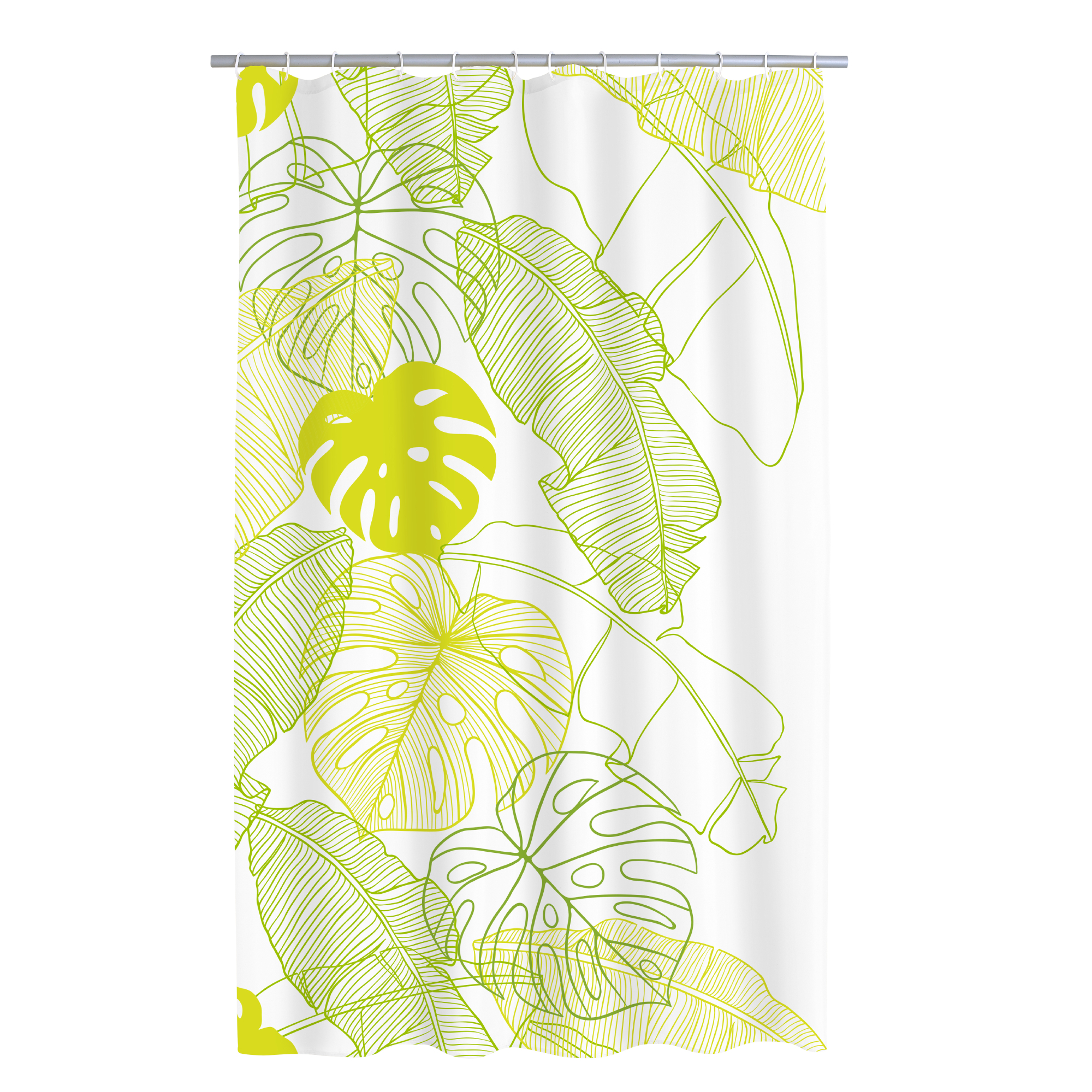 Штора для ванных комнат Tropical зеленый 180x200 см