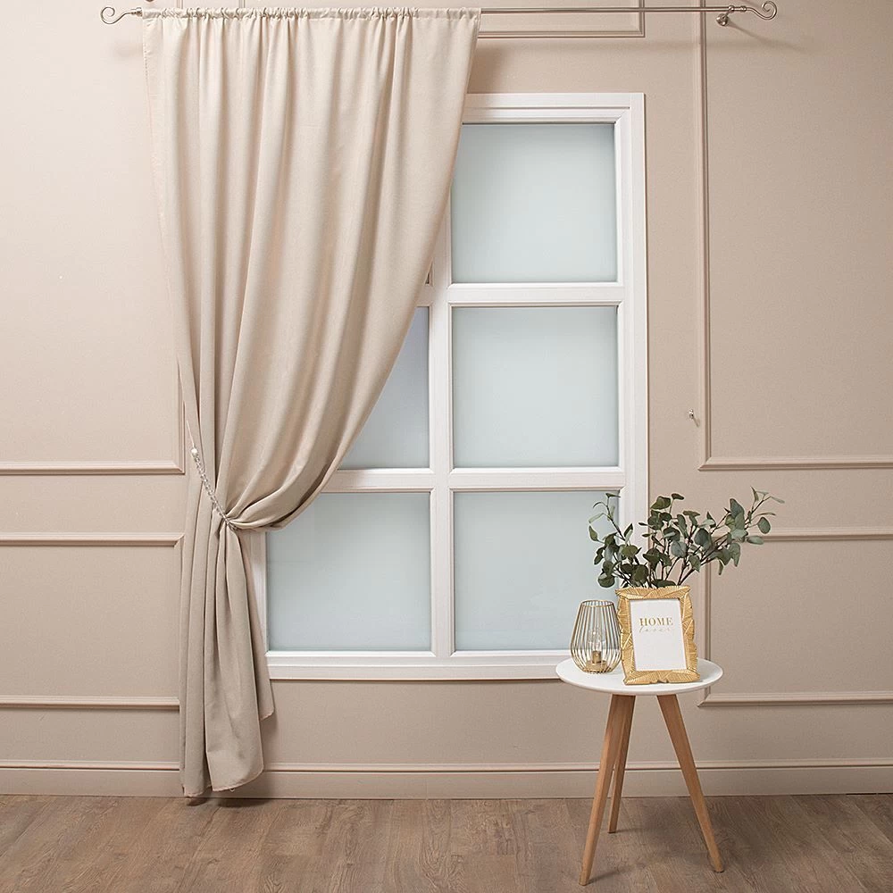 Штора канвас бежевая 160х260 см Amore Mio (98563)