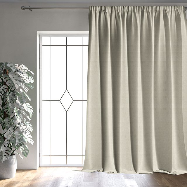 штора портьерная на шт.ленте AMAZONTEXTILE HOME рогожка 200x300см бежевая, арт. М Moon v1