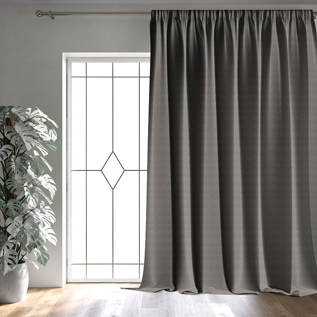 штора портьерная на шт.ленте AMAZONTEXTILE HOME рогожка 200x280см коричневая, арт. M Sense v7