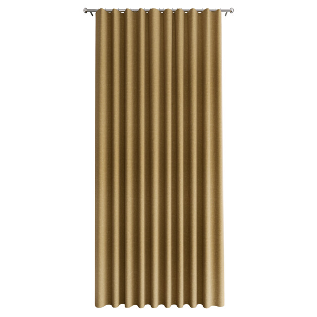 штора портьерная на шт.ленте AMAZONTEXTILE HOME рогожка 200x270см желтая, арт. M Loris v1