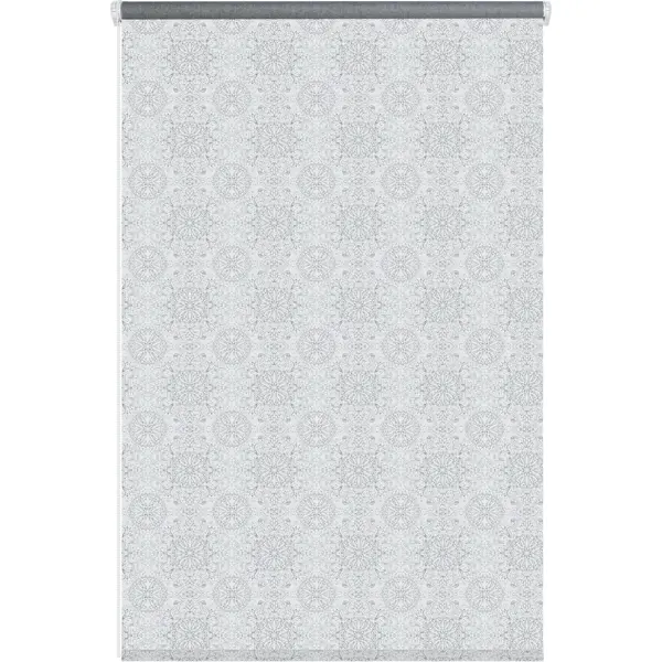Штора рулонная Garden мини-мандала 80x160 см бело-серая
