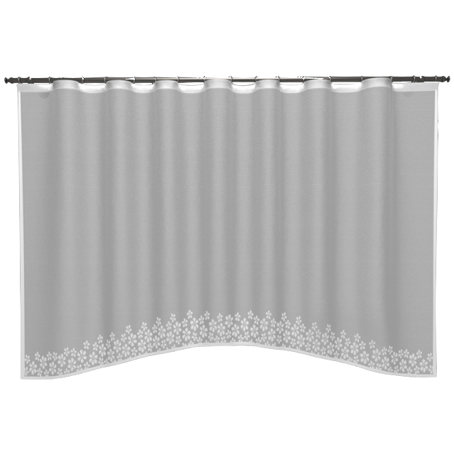 штора тюлевая для кухни на шт.ленте Лента жаккард 320х160см белая, арт.25С6669