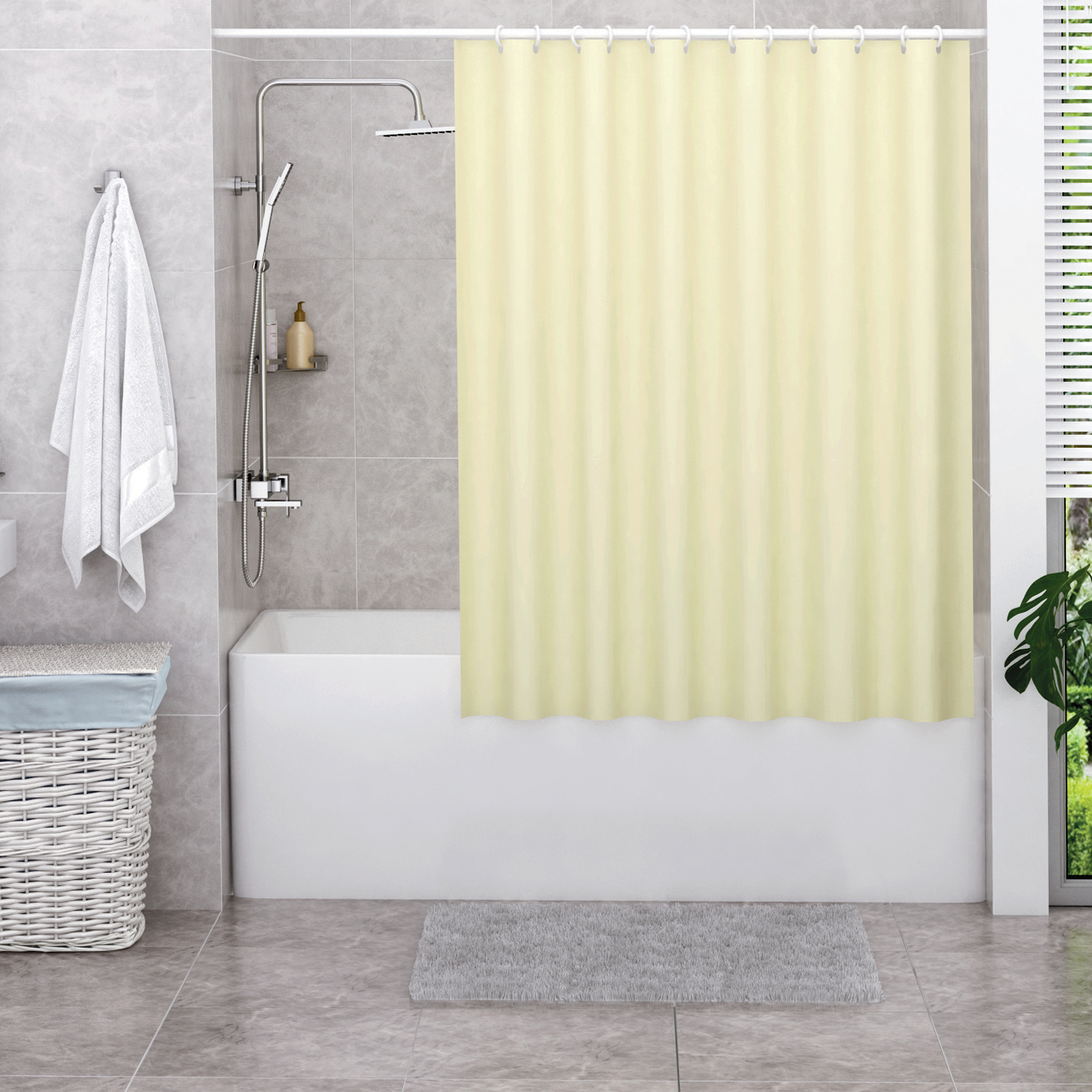 Шторка для ванной Wasserkraft Order желтая 180х200 см