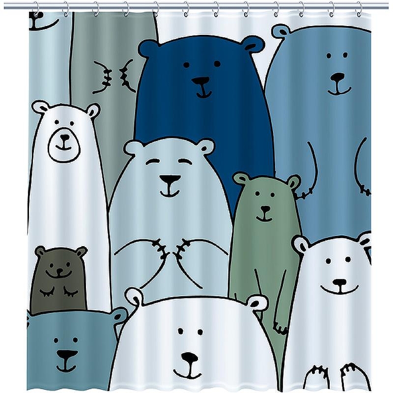 Шторка для ванны Fixsen Bear 180х200 FX-2503 Цветная